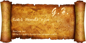 Gabl Honória névjegykártya